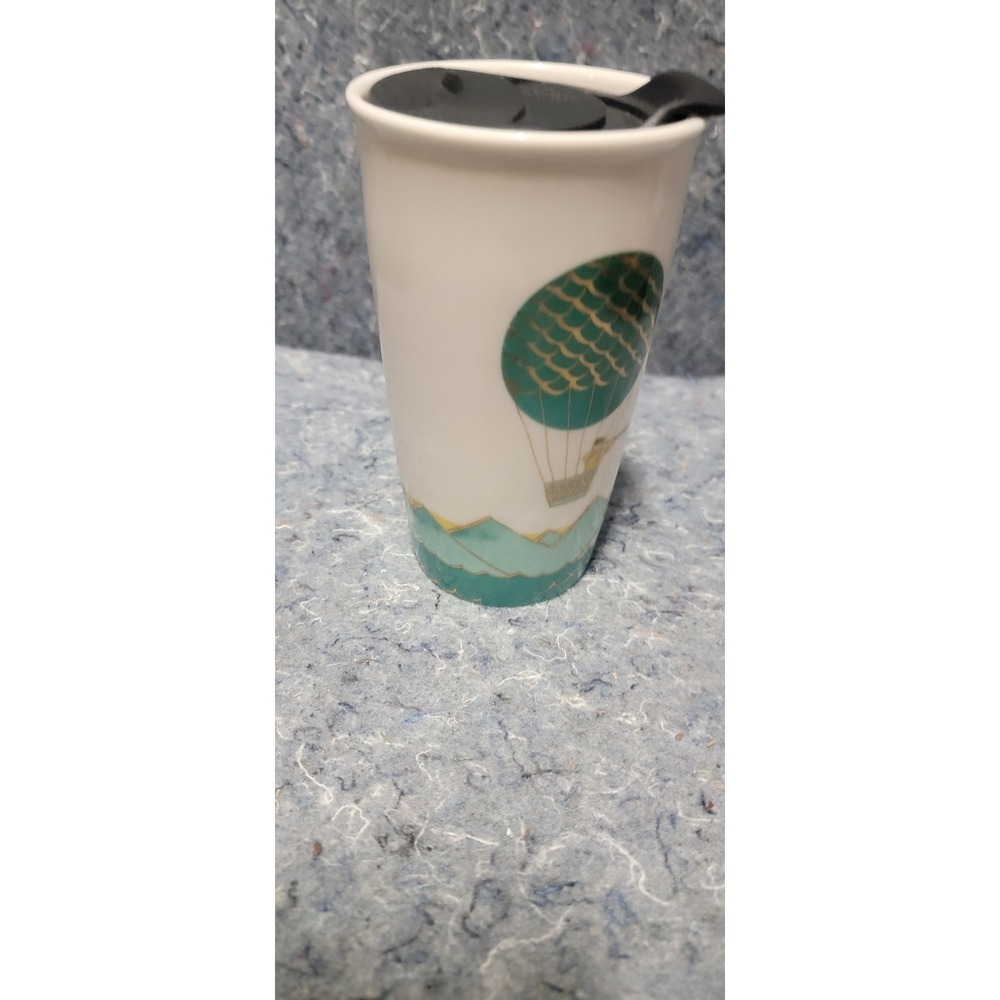 Starbucks2014 Ceramic Teal Color Tumbler w/ plastic lid replacement